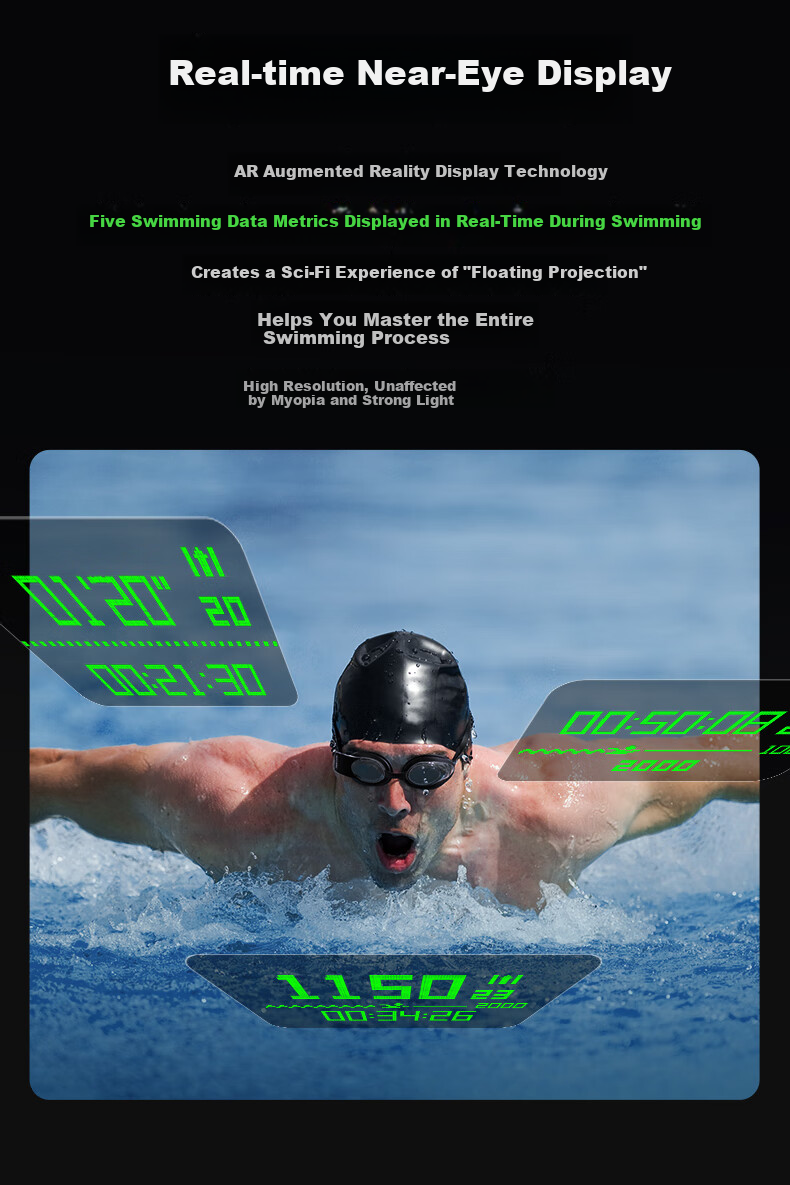 Guangli AR Smart Swimming Goggles Holoswim 3 Pro Professional Swim Goggles Women Myopia Anti-Fog Triathlon Gear 3