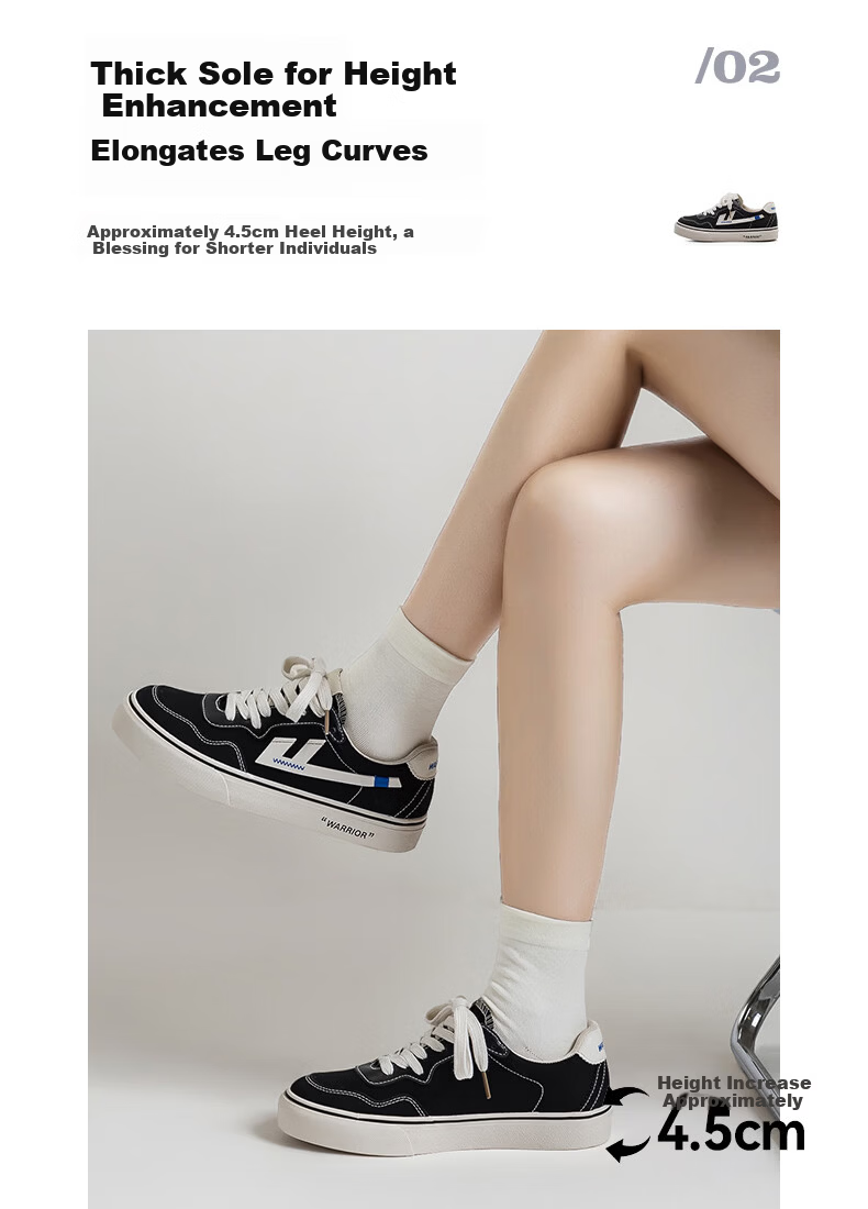 Warrior Official Women's Canvas Shoes 2026 Summer New Retro Breathable Sports Sneakers Black/Beige Size 40 5