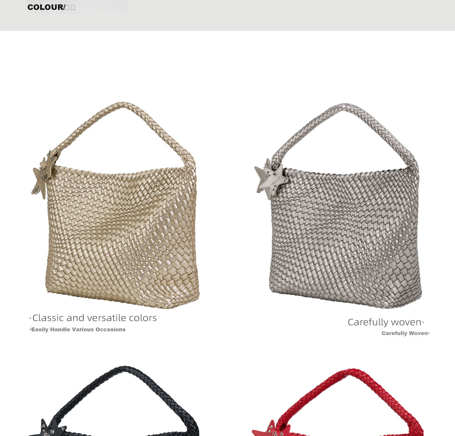 ECODAY Women's Original Design Classic Woven Large Capacity Tote Bag Commuter Handbag Shoulder Bag Birthday Gift 7