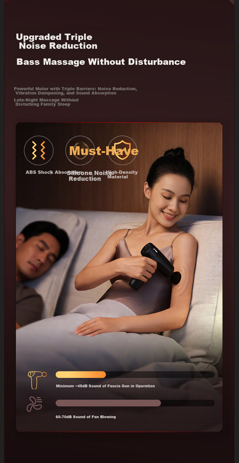 LI-NING Fascia Gun Massager Shoulder Neck Waist Back Massager Professional Mini Portable Fitness Muscle Relaxation Gift for Parents Mother's Day Spring Festival Valentine's Day Qixi Festival for Men a 11