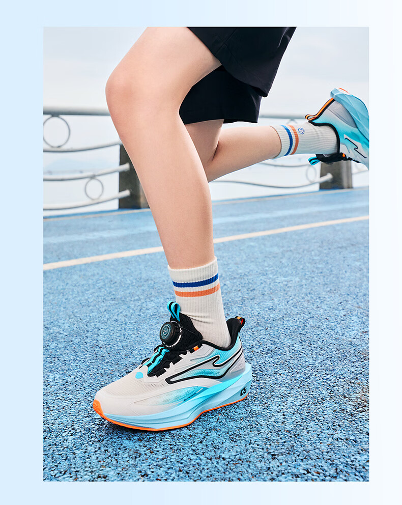 ERKE Kids Unisex Shock Absorption Sports Shoes Children's Lightweight Running Shoes Microcrystalline White/Sprout Green Size 35 17