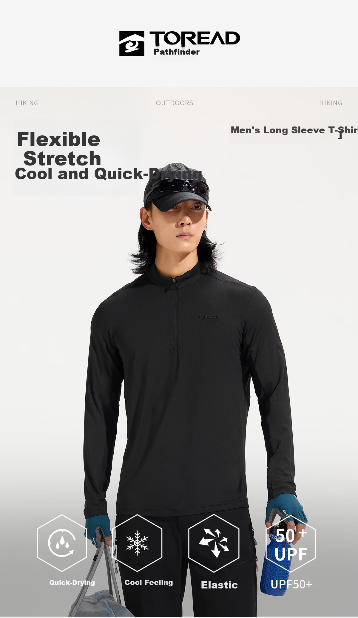 TOREAD Mall-Matching Functional Long-Sleeve T-Shirt for Men, 2026 New Style, Quick-Dry, Elastic, Breathable Sports Top, TAJJAO81033 1