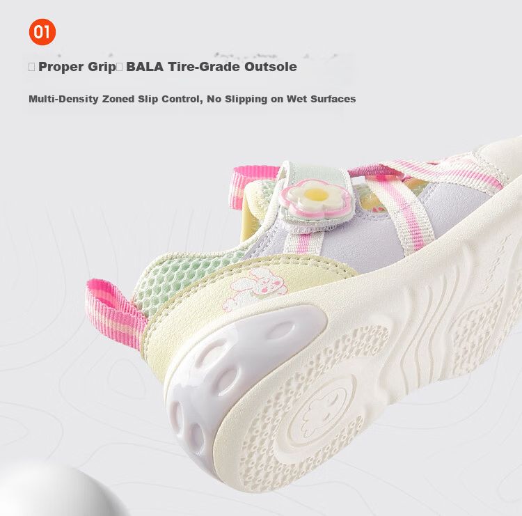 Balabala Kids Functional Shoes Children's Shoes Toddler Shoes Boys Girls Sandals 2026 Summer New Breathable Sports Shoes Cool 4