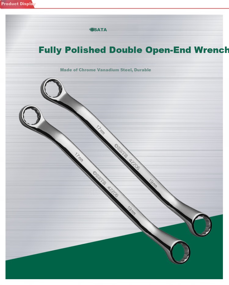 SATA Fully Polished Double-Ended Box Wrench 14x17mm 42205 1