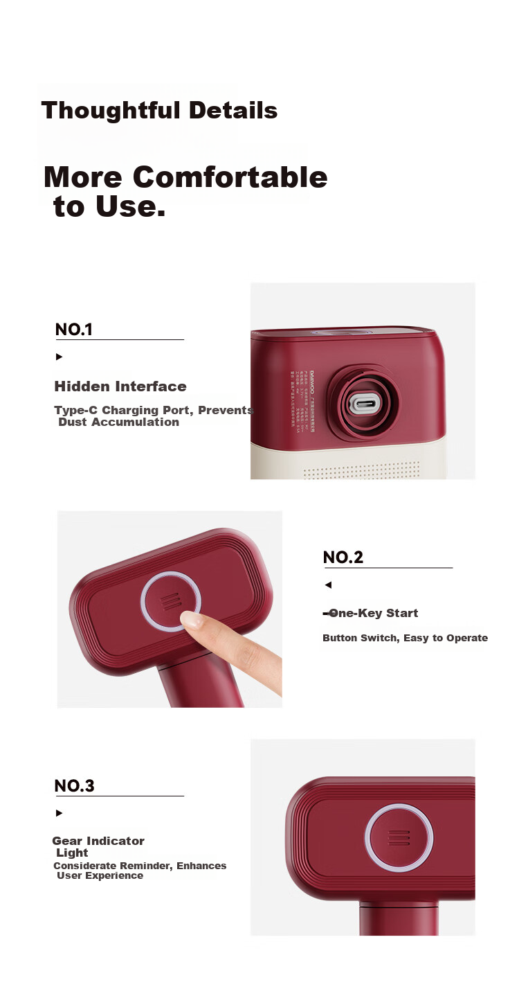 DAEWOO Rechargeable Fabric Shaver Lint Remover M7-SE Household Clothes Fuzz Remover Pilling Trimmer 21