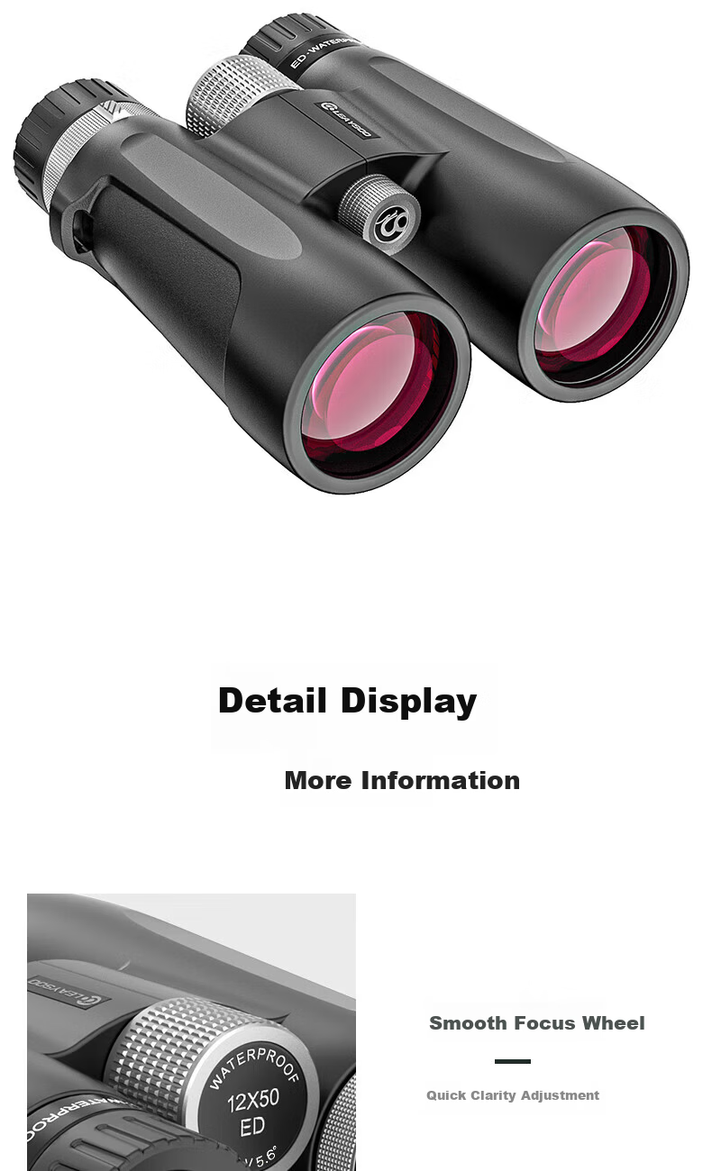 Leaysoo Explorer 10X50ED High-Definition High-Magnification Nitrogen-Filled Waterproof Binoculars with Wide-Angle Lens for Professional Use And Mobile Phone Viewing 21