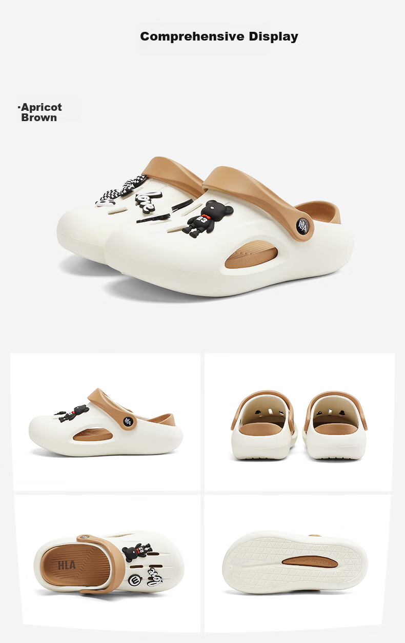 HLA Women's Comfortable Dual-Wear Casual Sandals Beach Shoes HDALXW2CEG002 Beige Orange Size 38-39 13