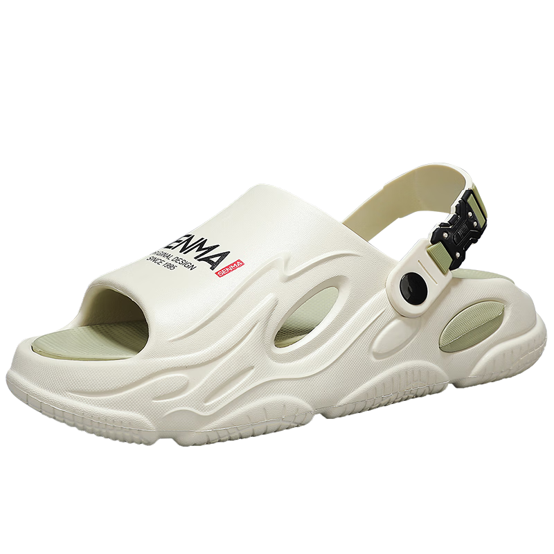 Jingzhenlianggong EVA Odor-Resistant Breathable Sandals Senma Style Mint Green Size 44-45