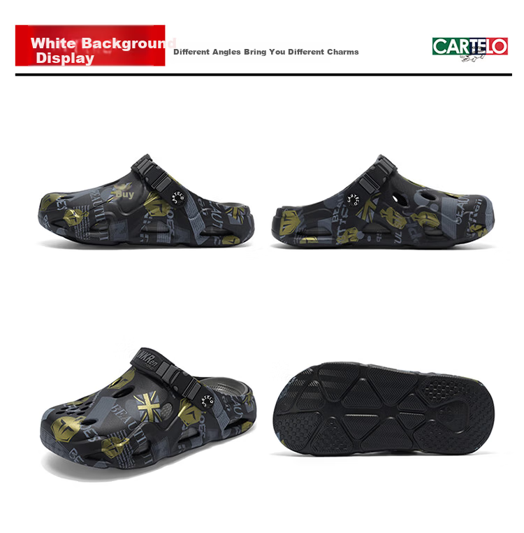 CARTELO Men's Summer 2026 Breathable Outdoor Casual Soft Sole Beach Sandals Clogs 12