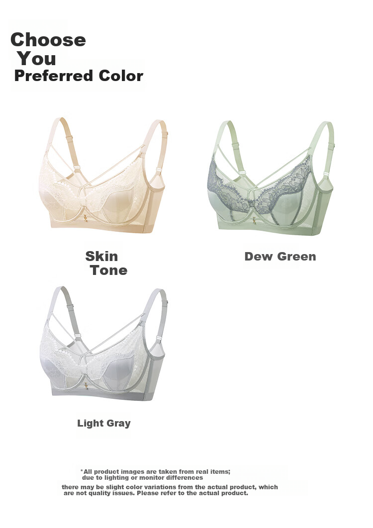Ordifen Women's Breathable Deep V Small Bust Mango Cup Soft Underwire Push-Up Side Support Bra XBHA18 15