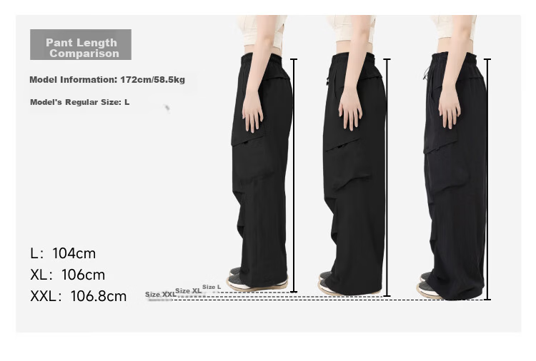 Beneunder Casual Sports Women's Water-Repellent Sun Protection Parachute Pants Outdoor WR247 Nordic Gray L 13