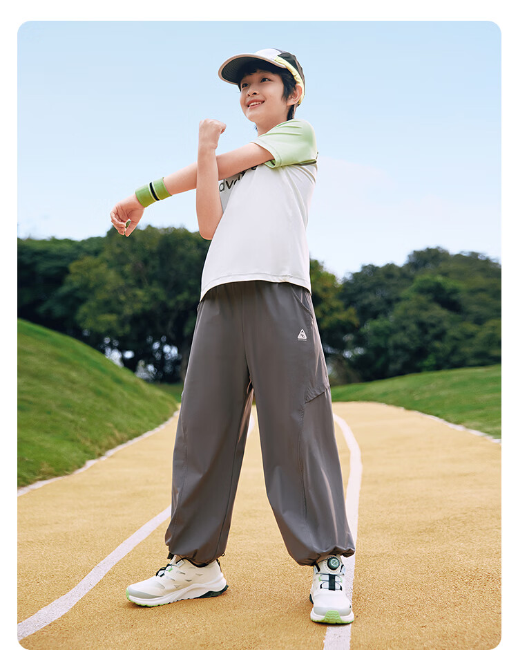 BALABALA Boys And Girls Casual Pants Children's Trousers, 2026 New Summer Thin Style for Older Kids, Cool Breathable Sports Pants 5