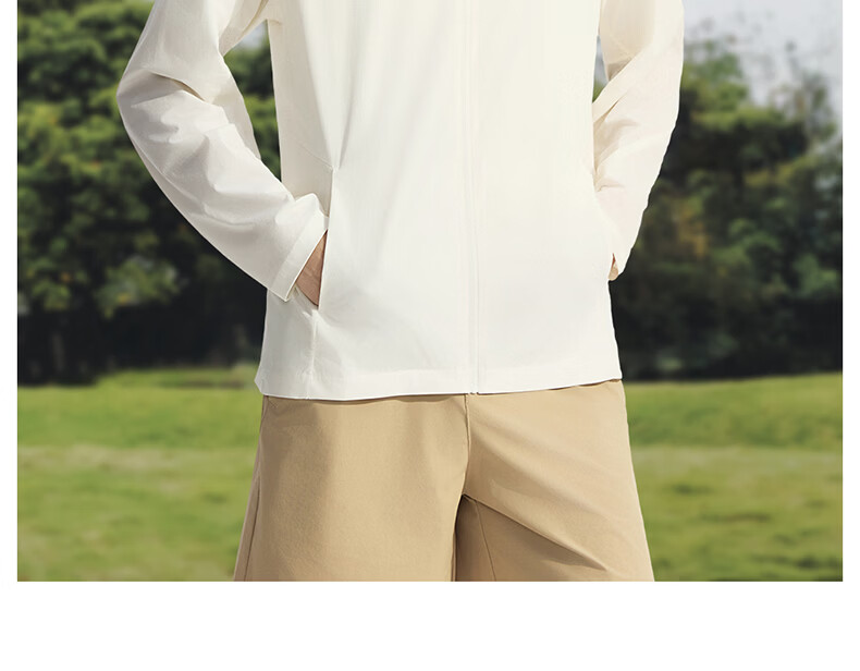 VVC Men's Summer Outdoor Ice Cooling Lightweight Breathable UV Protection Sun Protection Jacket Almond Beige XL 15