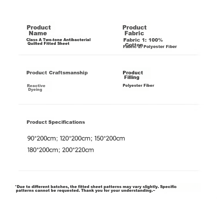 MUJI A-Class 100% Cotton Quilted Fitted Sheet Single Piece Pure Cotton Mattress Protector Cover 1.8x2m Bed 14
