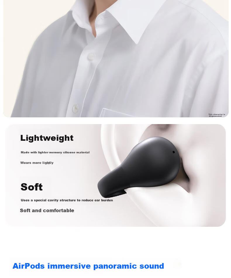 D.ROB D.ROB Clip-on AI Translation Wireless Bluetooth Earphones Power Bank 2-in-1 Long Battery Life Compatible with Huawei Xiaomi Apple K75 Ink Black 15