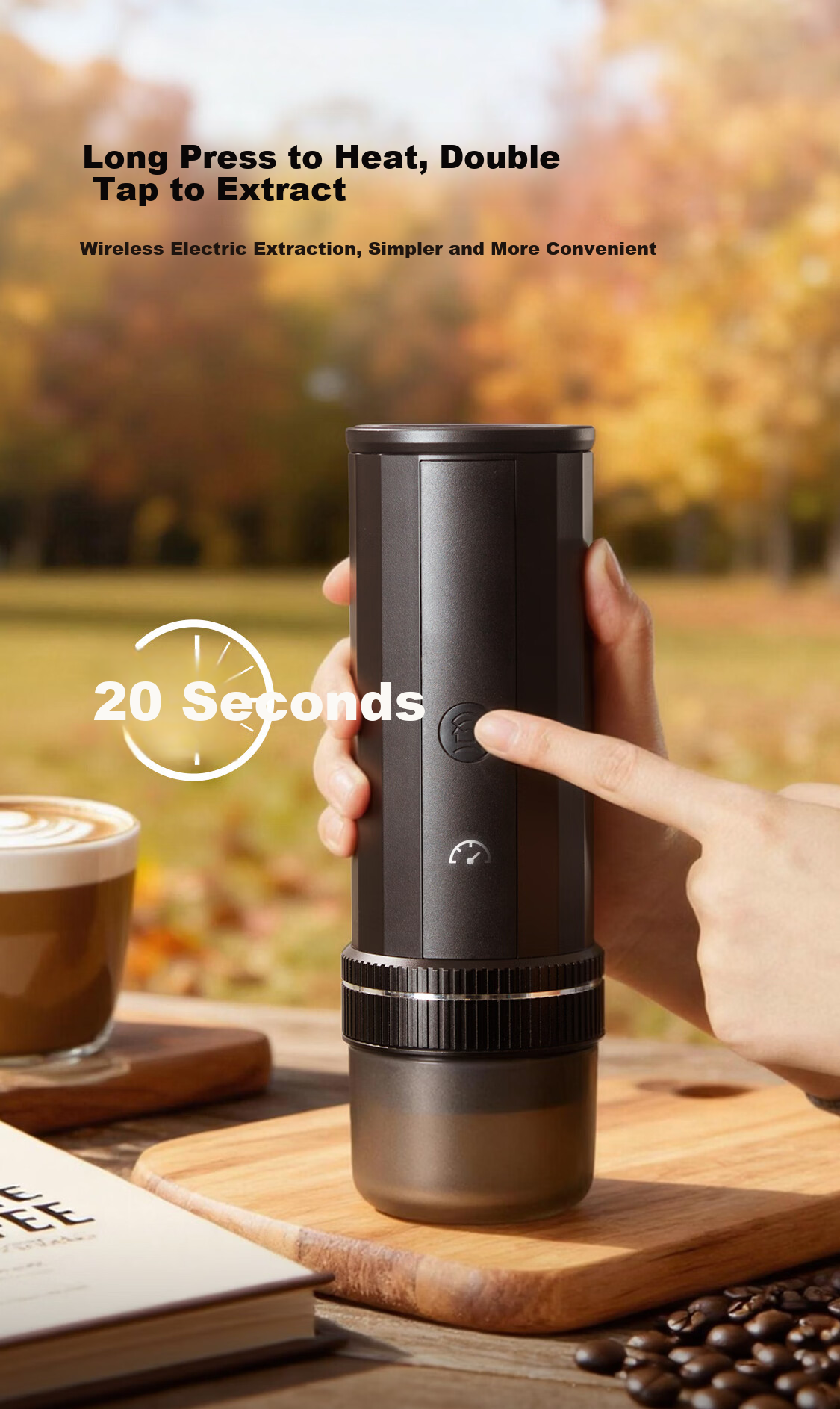 Hero Yicui Professional Portable Espresso Coffee Machine Electric Portable Coffee Maker for Outdoor Travel 11
