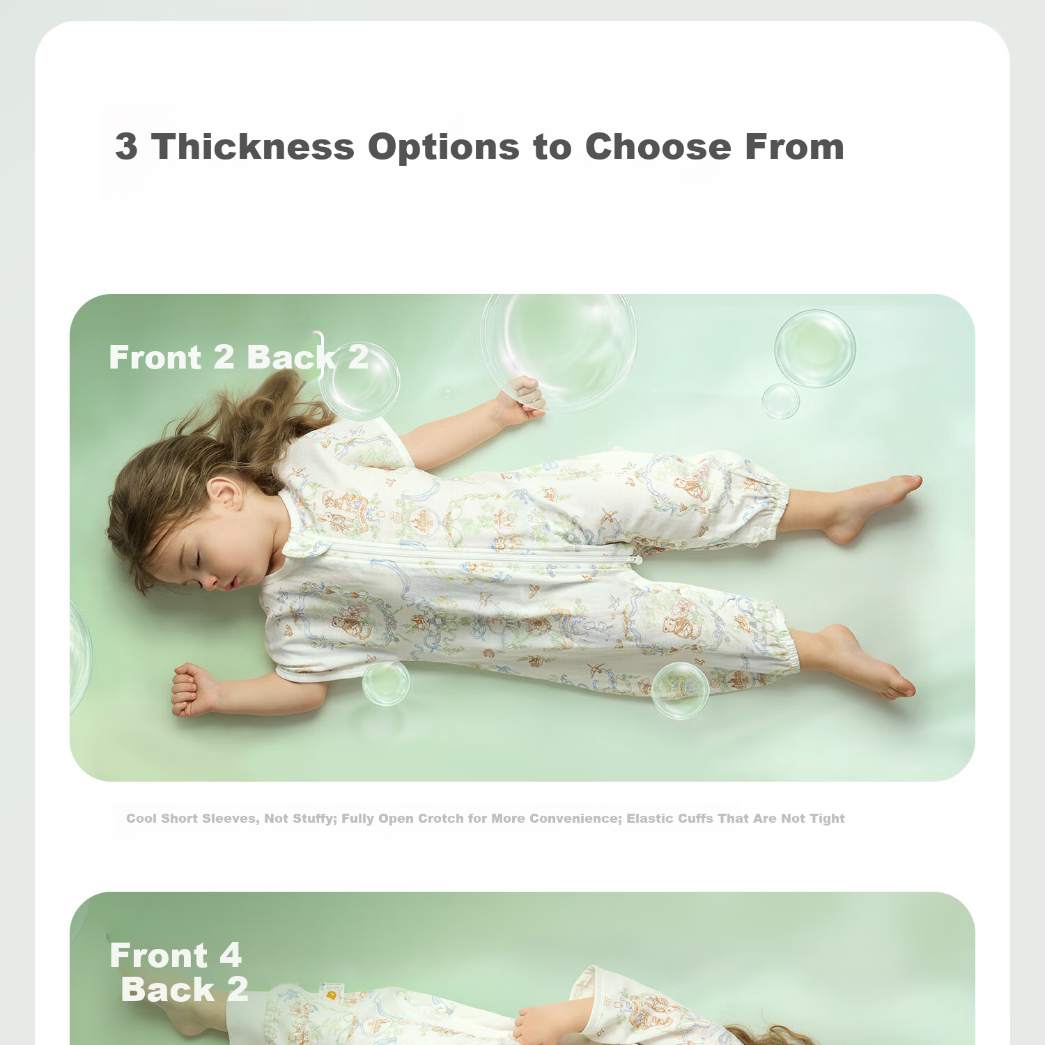 Betis Baby Sleeping Bag Spring Summer Vernix Caseosa Skin Children's Legged Sleeping Bag Infant Anti-Kick Quilt Pajamas Front 6 Back 4 Linsheng XL 36