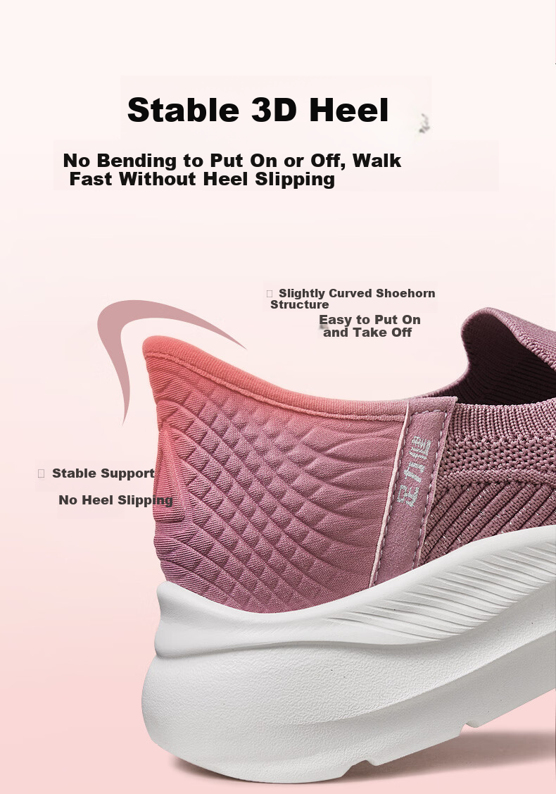 Zulijian Elderly Soft Sole Casual Walking Shoes Holiday Gift Rose Mom Shoes 26116010T Lotus Pink Women Size 36 10
