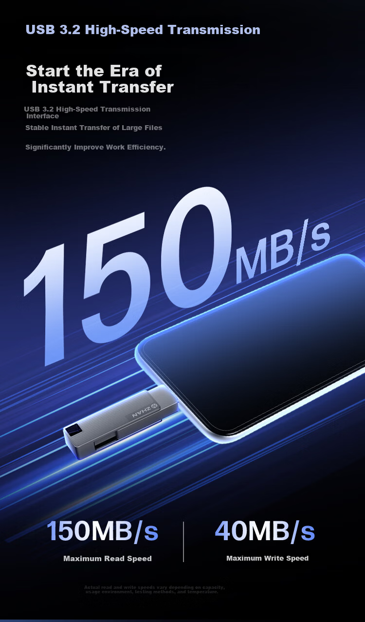 HP 128GB USB 3.2 + Type-C Dual-Head Flash Drive 150MB/s High-Speed Rotating USB Drive Business Office Study Computer Mobile Large Capacity Pearl Nickel 4