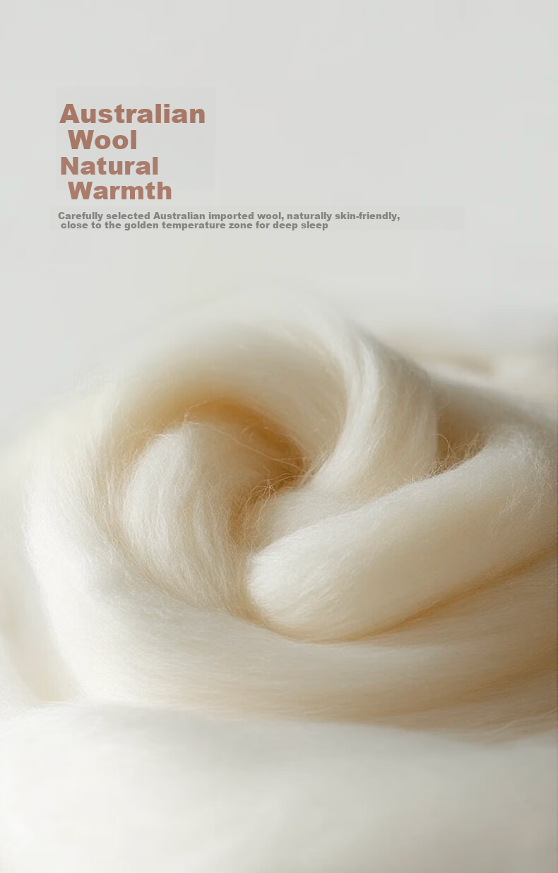 Luolai Home Textiles Wool Quilt 100% Wool A-Class Antibacterial Mite-Resistant Warm Quilt Core Approx. 8 Jin JD Custom 4