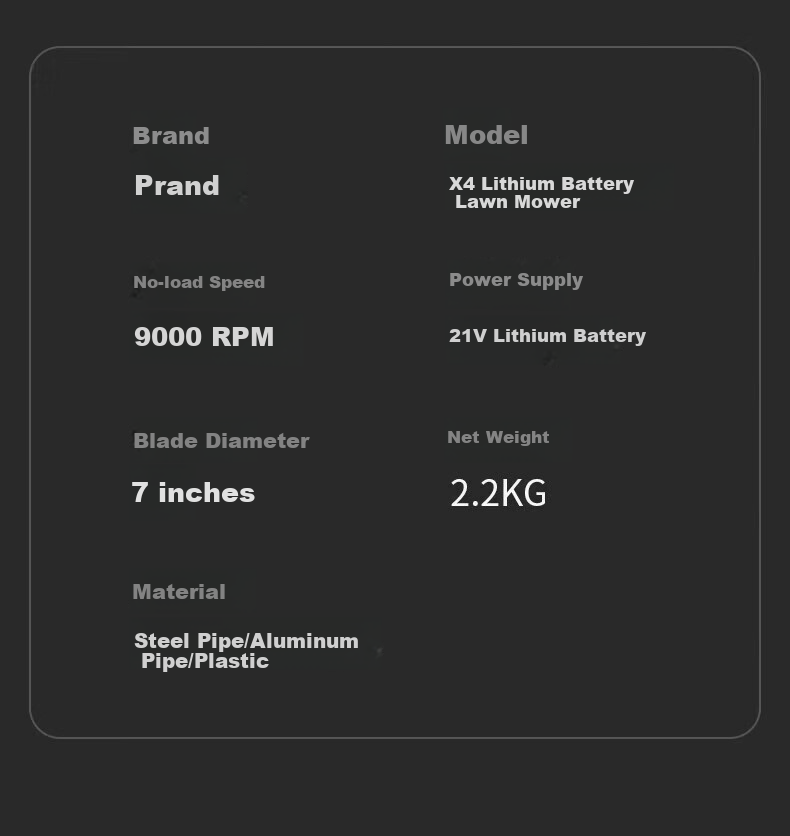 PUANGD Electric Lawn Mower Handheld Grass Trimmer Cordless Lithium Battery Grass Cutter Weed Removal Tool 13