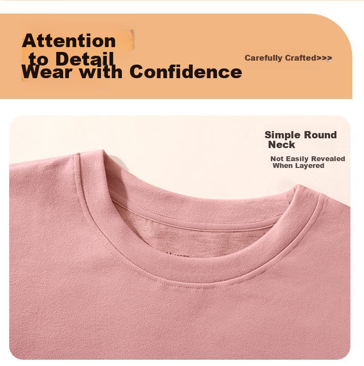 GUJIN Double-Sided Fleece Lined Mink Cashmere and Lyocell Thermal Underwear Set for Women Thickened Autumn Winter Heat Retaining Base Layer Top and Bottom 15
