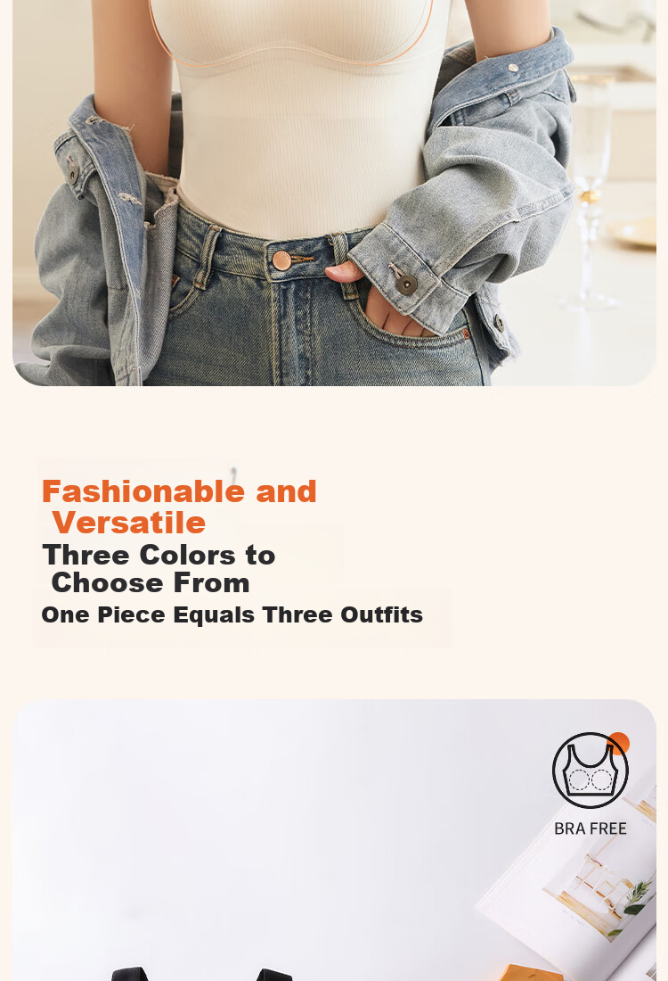 Urban Beauty Women's Thermal Underwear Silk Double-Sided Fleece Spring Thermal Vest with Chest Pad Basic Base Layer Shirt 10