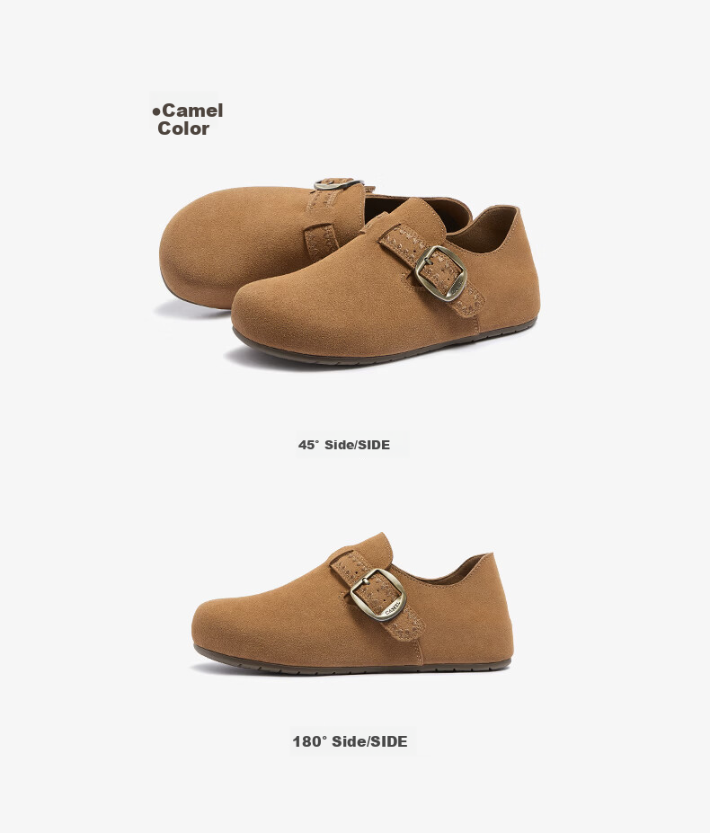 CAMEL Li Keyi Edition Loose Fit 2nd Generation Birkenstock Style Women's Casual Shoes L26S700198 Apricot 37 19
