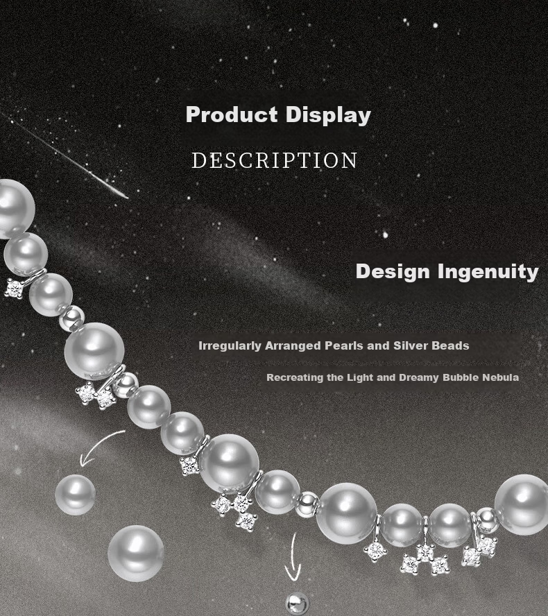 HEFANG Nebula Bubble Necklace Clavicle Chain Birthday Gift [520 Valentine's Day Gift] for Girlfriend 11