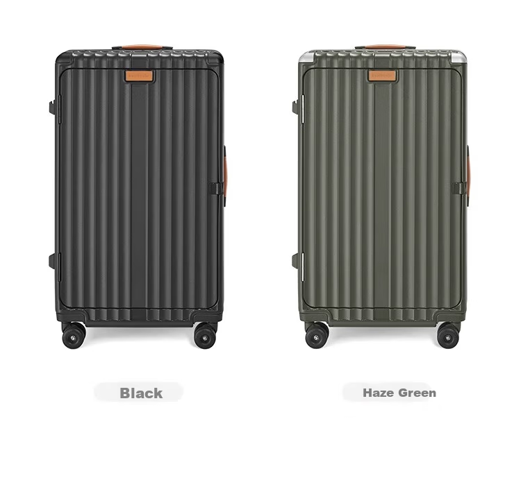 Dream Traveller Large Capacity Luggage Spinner Multifunctional Trolley Suitcase Side Opening Travel Bag 26 Inch Elephant Gray 14