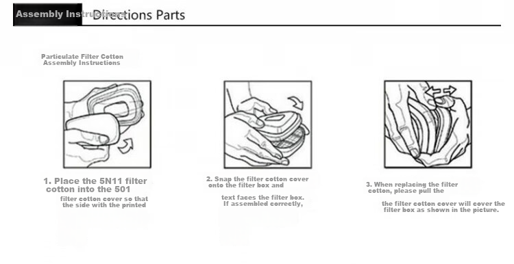 3M 5N11CN N95 Particulate Pre-Filter Cotton 10 Pieces/Box 1 Box (Mixed Old and New Versions) 6
