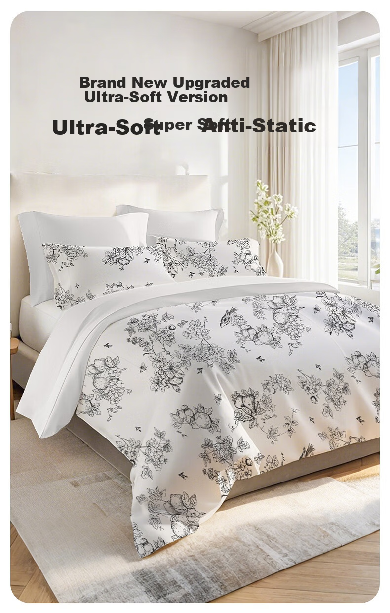 CHUYISHENG Disposable Bedding Set, Four Pieces, Soft And Thick, Includes Bed Sheet, Duvet Cover, Pillowcases, Travel Bedding Set, Three-Piece Set, Hygienic Protectio 1