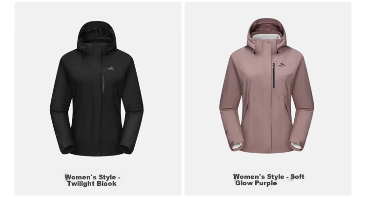 Pelliot Mountain Classic 3.0 3-in-1 Waterproof Jacket Spring Autumn Unisex Warm Coat 125301055 Purple L 34