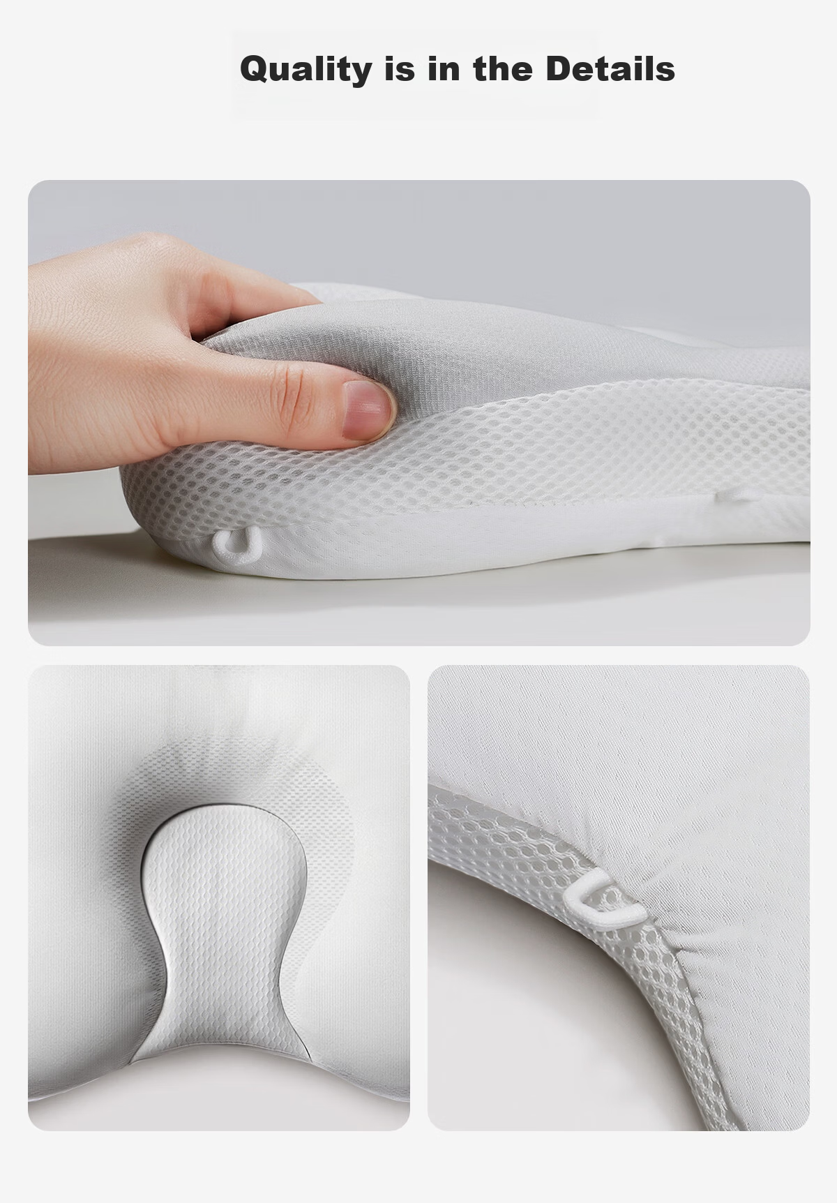 Bebebus Butterfly Baby Shaping Pillow for Round Head Sleep 0-6-12 Months Newborn Head Correction Neck Support Baby Pillow White 31