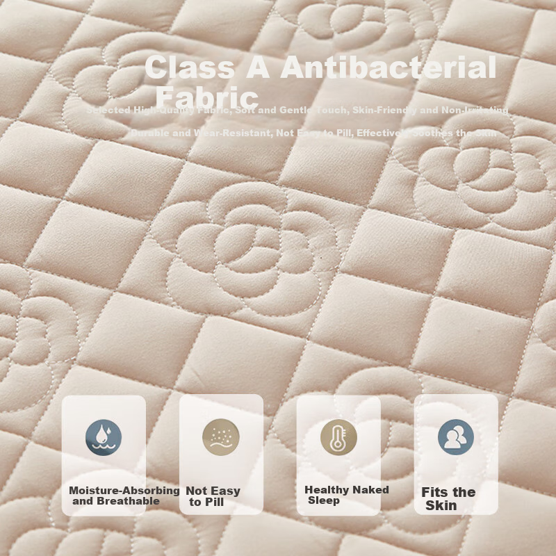 Urban Beauty Class A Waterproof Full Coverage Urine-Proof Fitted Sheet Single Bed Cover Mattress Protector Dustproof Camellia 180*200cm