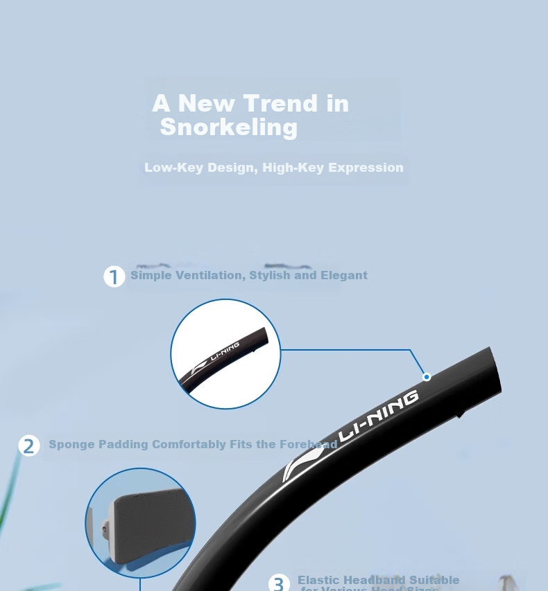 Li-Ning Professional Swimming Snorkel for Training, Adult and Kids Underwater Freestyle Breathing Tube 5