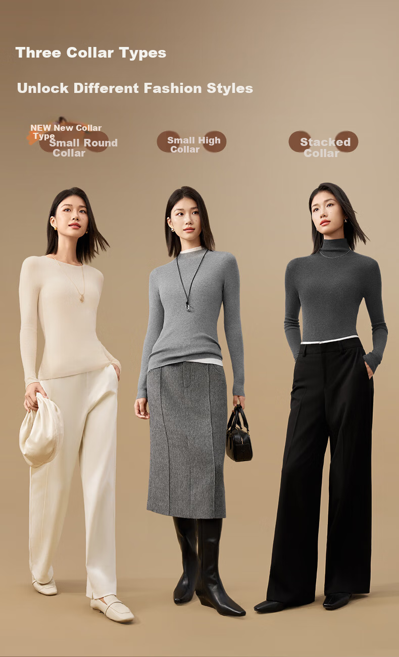 PurCotton Guo Jingjing Recommended Seamless Zero-Feel 100% Long-Staple Cotton Anti-Static Soft Cotton Sweater 19
