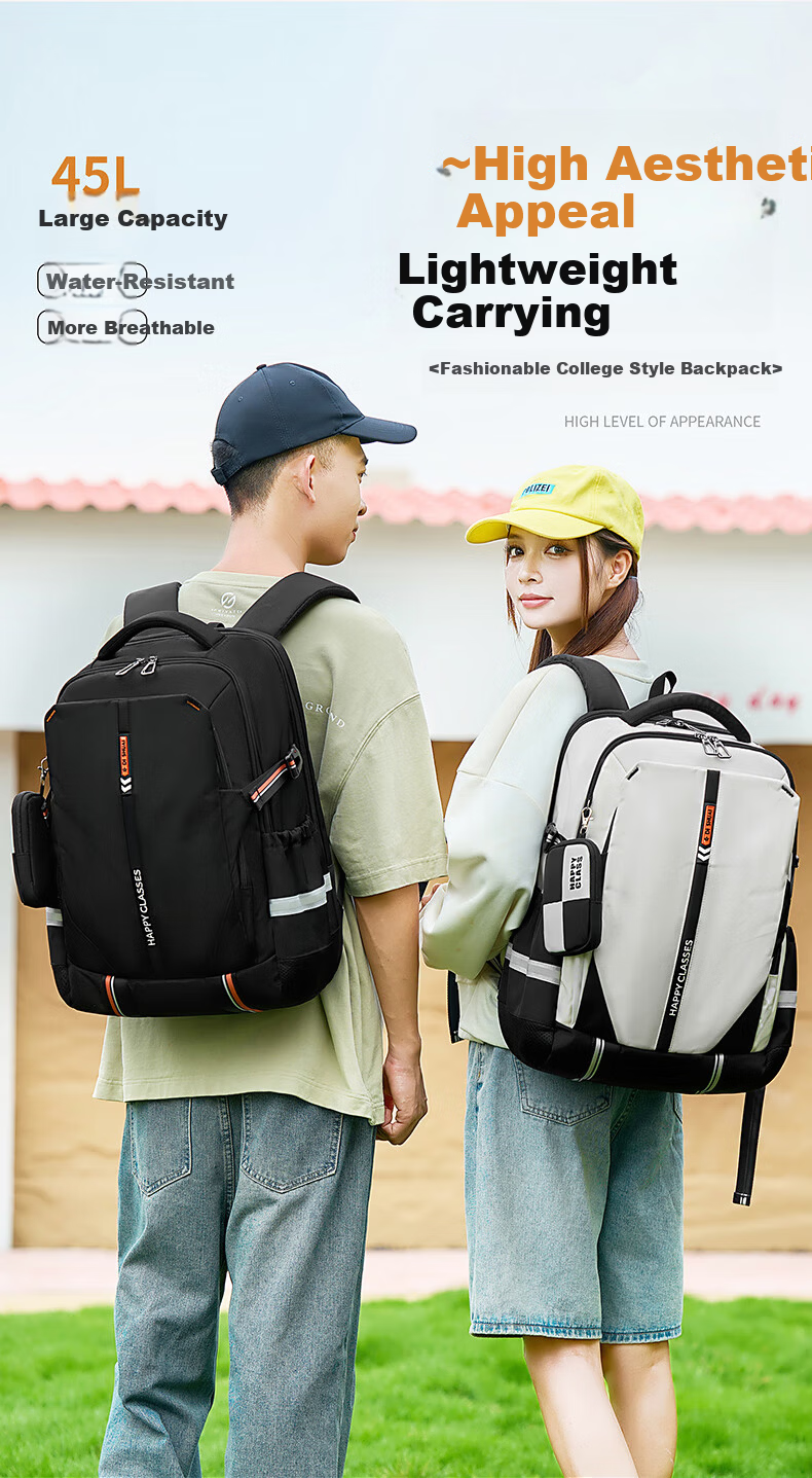 Dishuai Large Capacity Water-Resistant Breathable Lightweight Travel Backpack for Middle School, High School, and College Students 1