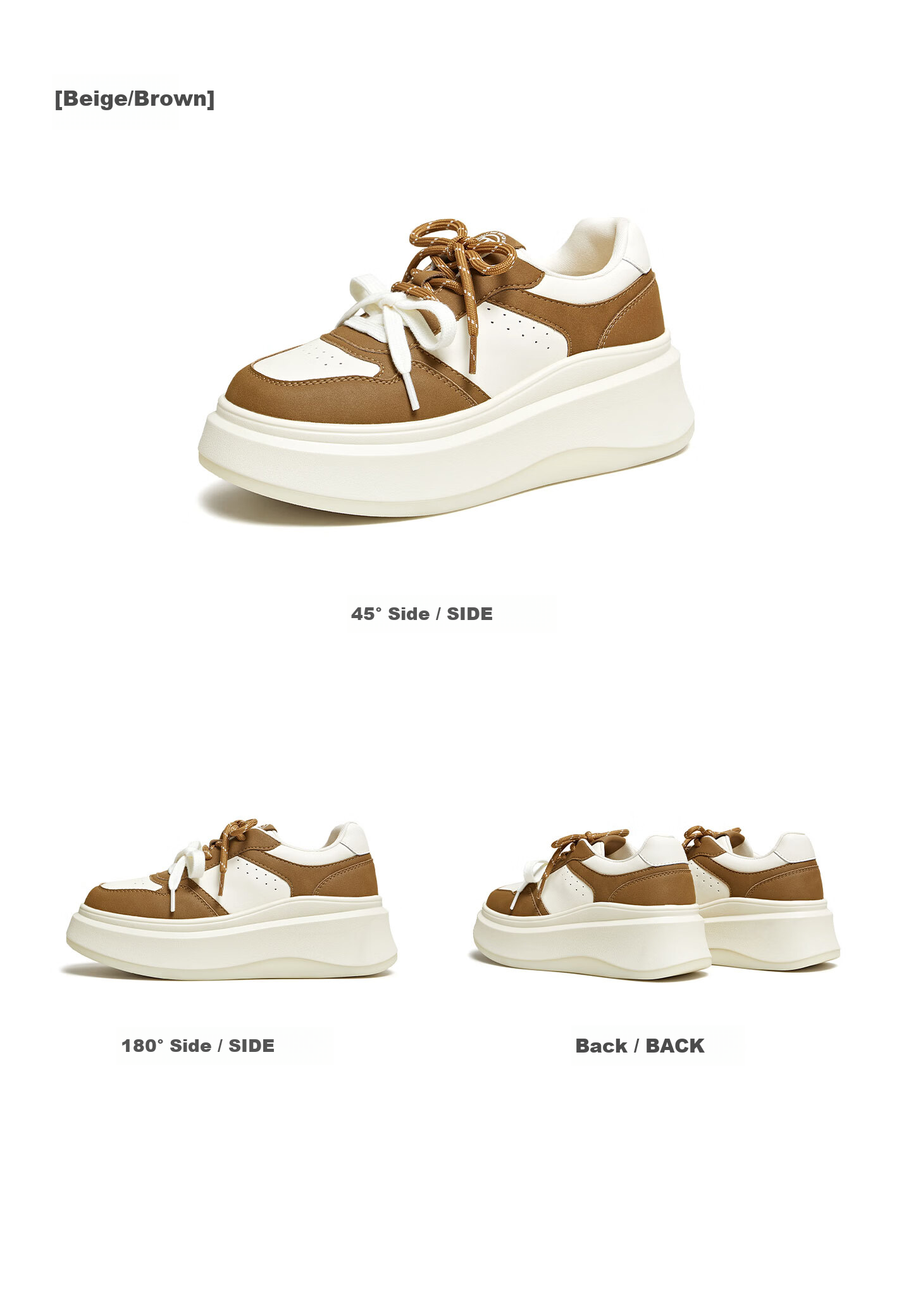 TATA 2026 Spring Fashion Casual Versatile Sneakers GCD11AM6 Beige/Brown Size 37 9