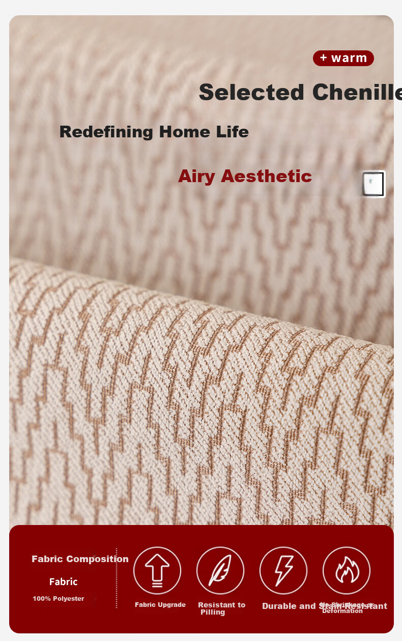 Wuyinliangpin Sofa Cover, High-Quality All-Season Non-Slip Throw Pillow, 90*240 Cm, Bose-Gray 9