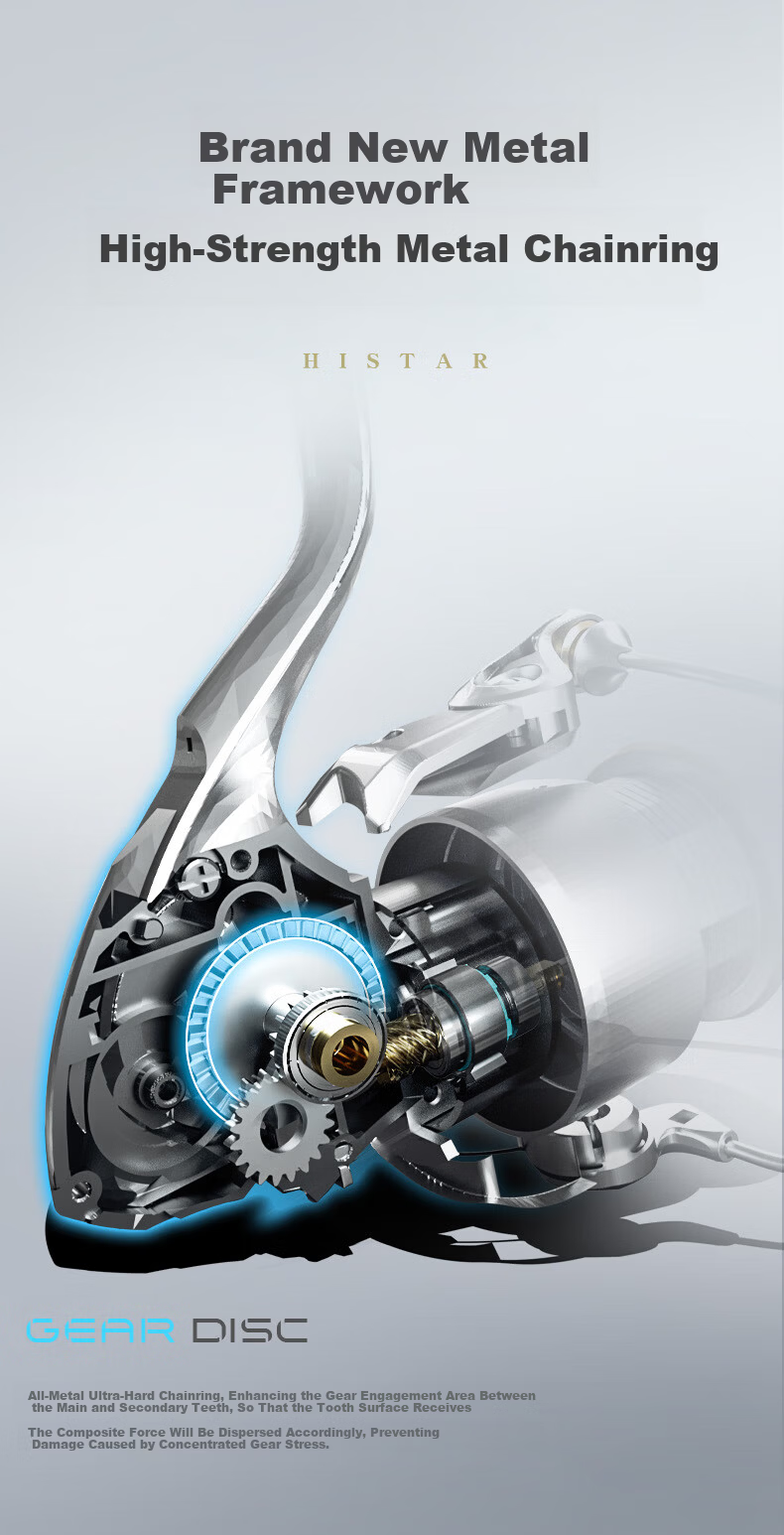 HISTAR X6 Metal Durable Screw-in Spinning Reel X6-1000s [Metal Durable] 8