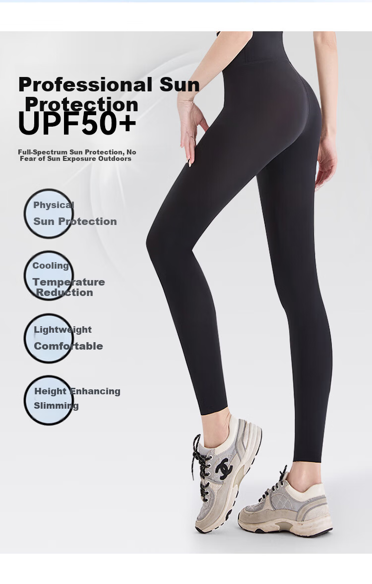 MiiOW High Waist Sharkskin Leggings Women Thin Summer Base Layer Ice Silk Nine-Point Tight Yoga Pants Gray 3