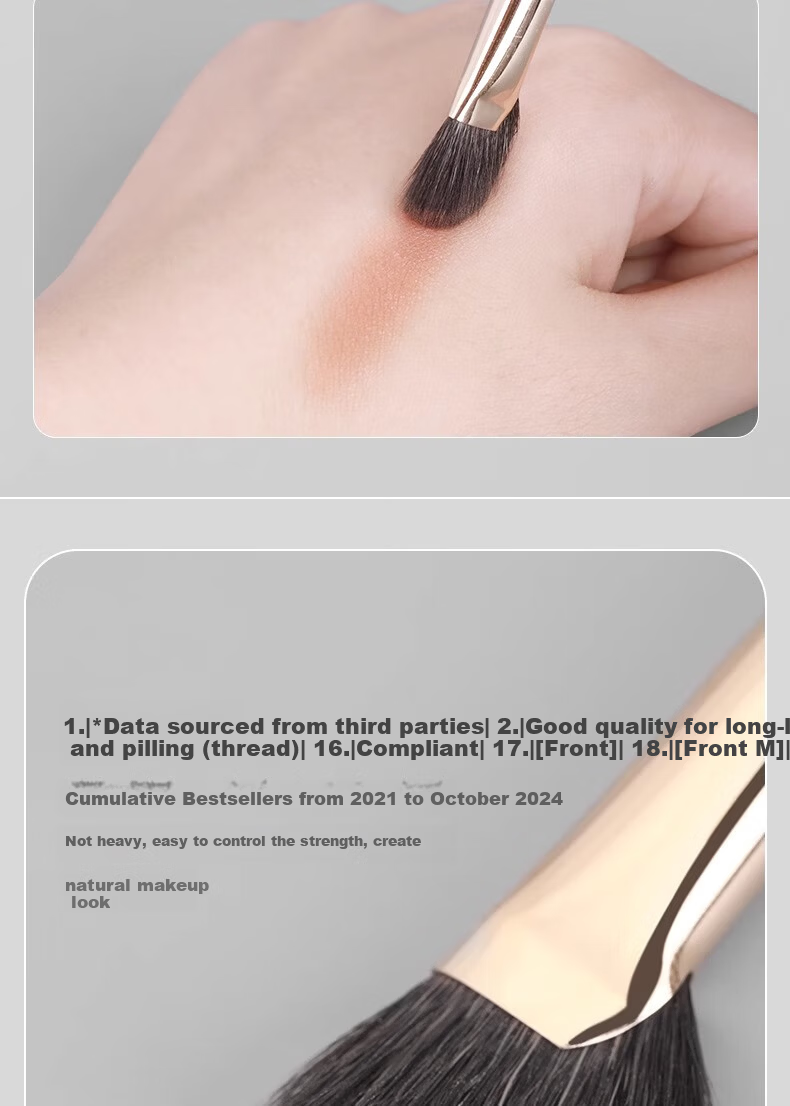 MSQ Golden Sickle Eyeliner Brush Eye Bag Brush Eyelid Brush Eyebrow Powder Brush Ultra-thin Brush Head 8