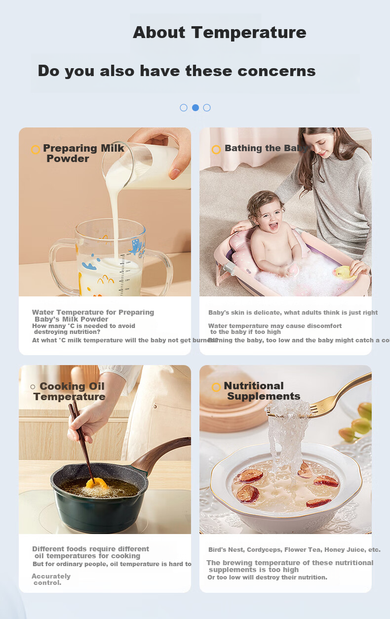Tinghui Rapid Food Thermometer Probe Indoor Temperature Gauge Foldable Water Thermometer Milk Thermometer YZ6021 3