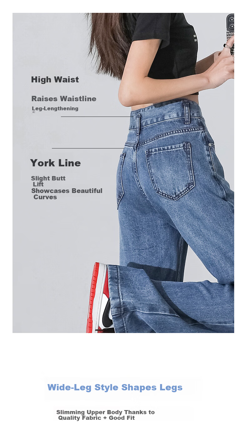 Boruilai Lyocell Narrow Fit Women's Jeans 2026 New High-End Spring Straight Leg Casual Trendy 9