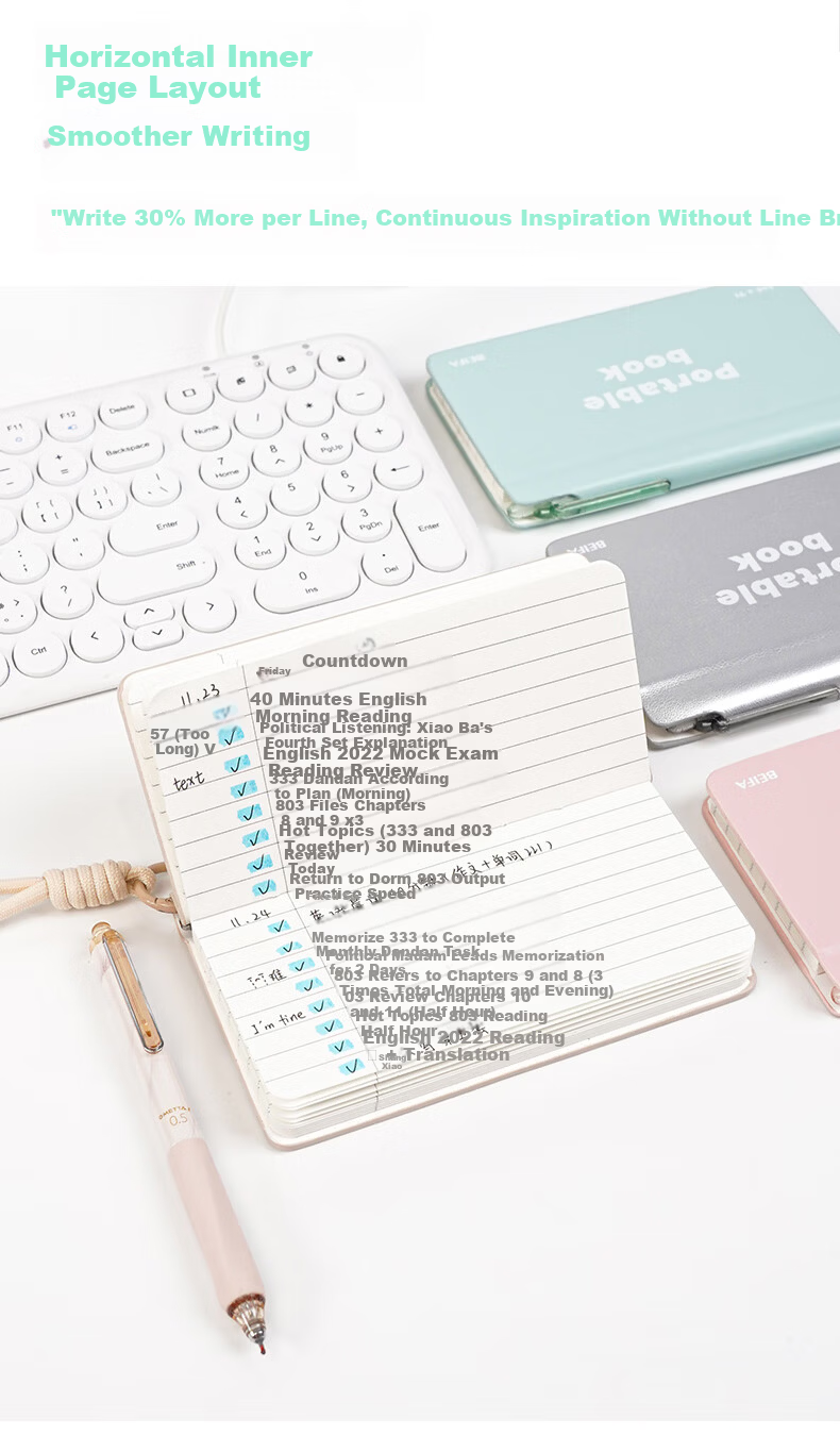 BEIFA Portable Sheep Leather Notebook Space Silver 8