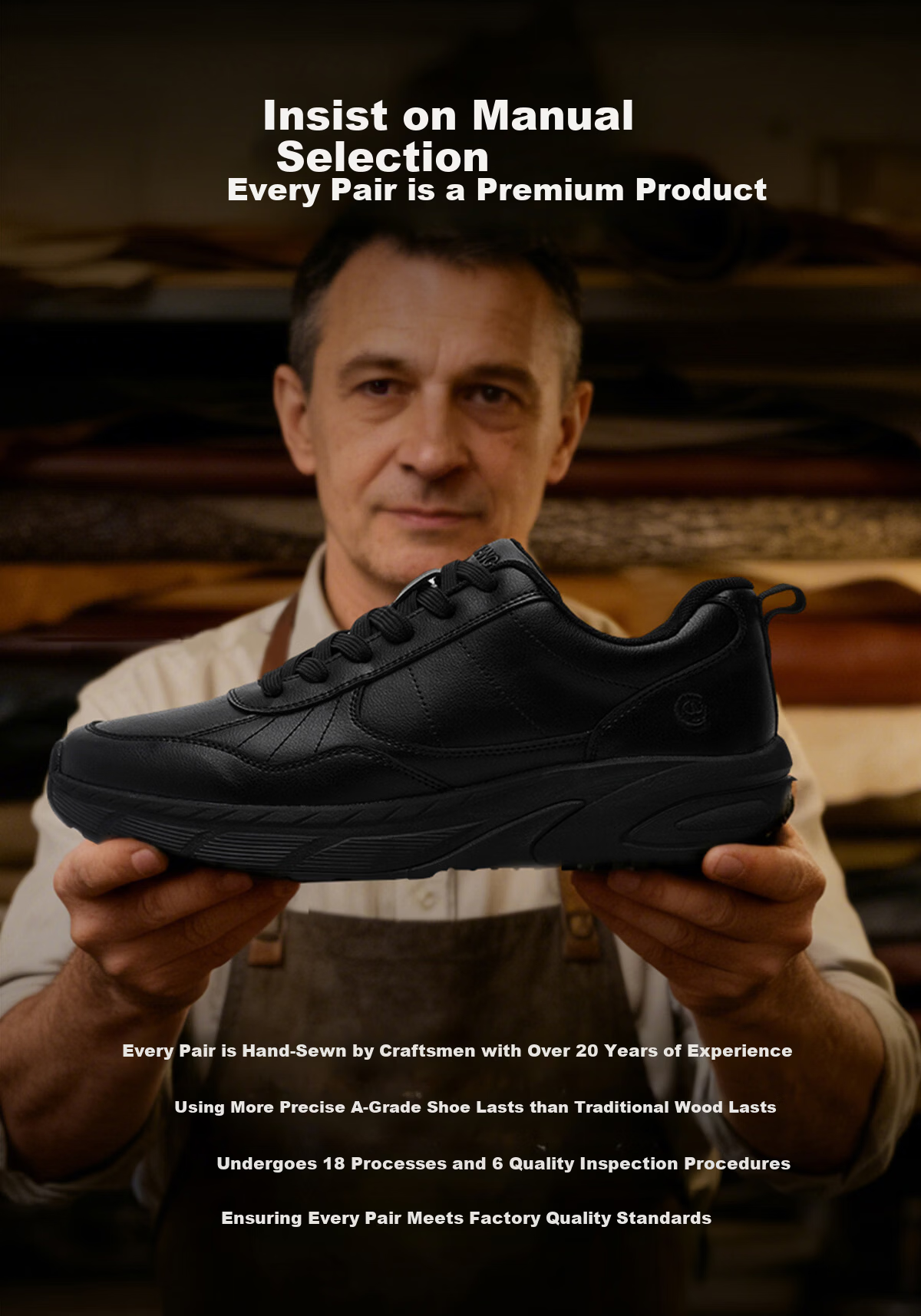 ChuWang Non-Slip Water-Repellent Oil-Resistant Chef Shoes Men's Casual Sports Leather Work Shoes New Model Size 43 16