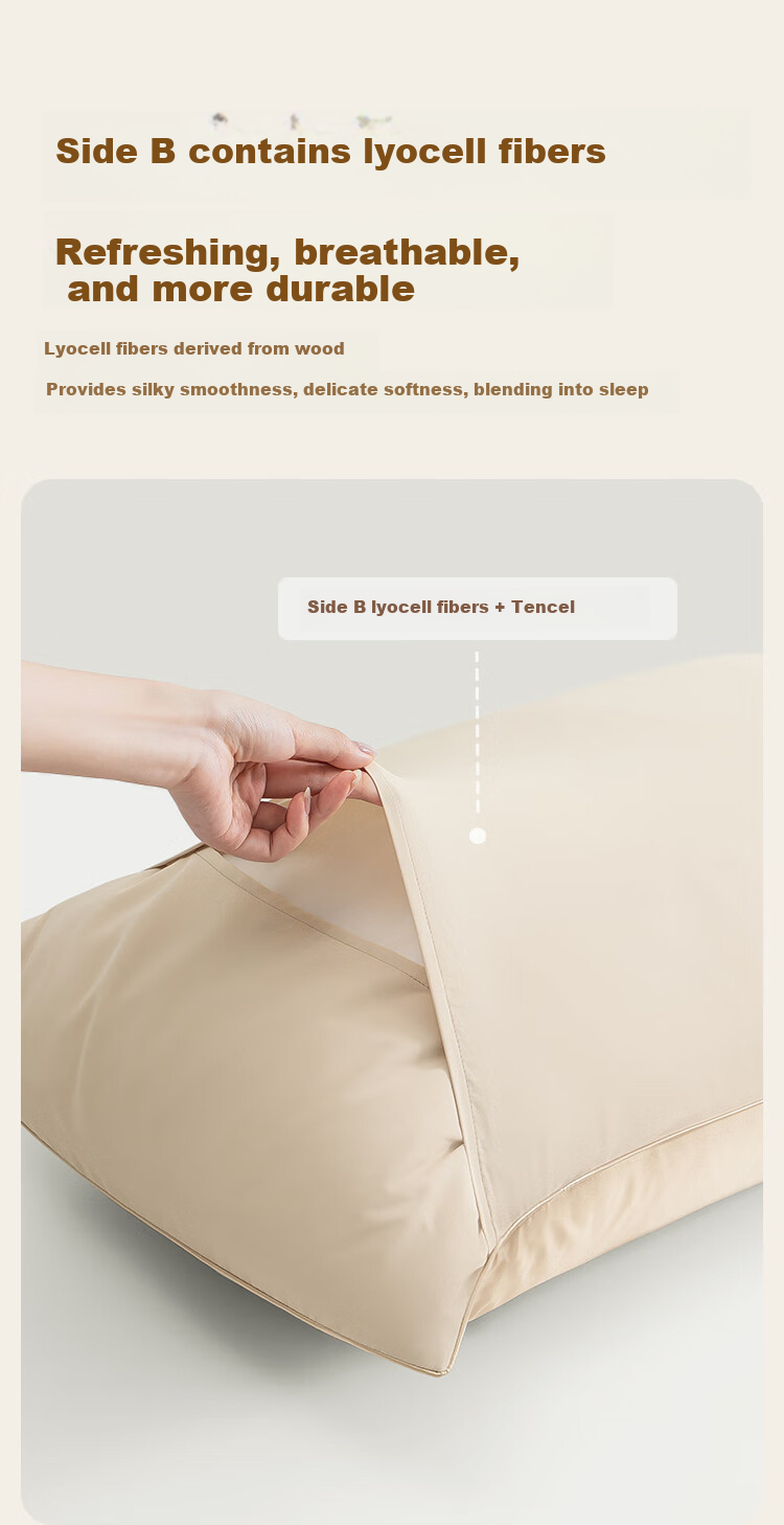 JD Jingzao Silk Pillowcase 6A Grade Mulberry Silk Solid Color 48x74cm Single Champagne Gold 9