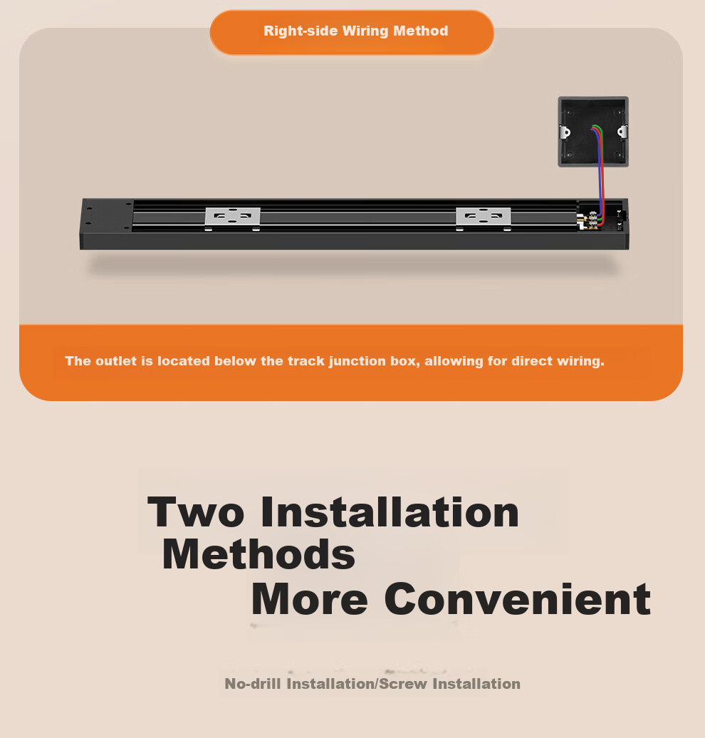 NVCleishidiangong Track Socket, Motion Sensor Light, Movable Surface-Mounted No-Drilling, 750mm+4 Five-Hole, DP12 Series Black 16