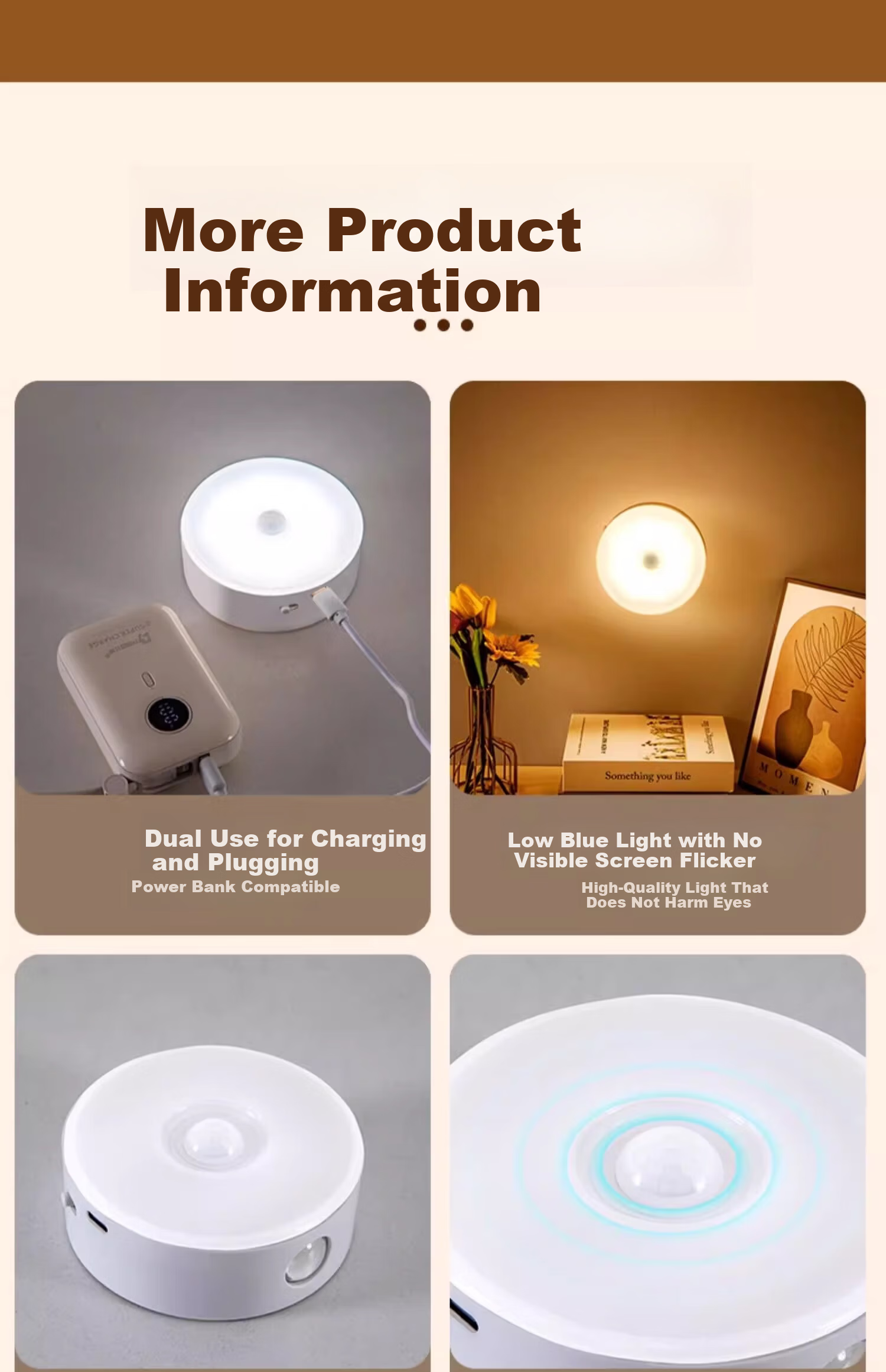 Heart Lock Sensor Night Light Rechargeable Magnetic Long Battery Life for Bedroom Closet Corridor Nursing Nighttime Use 14